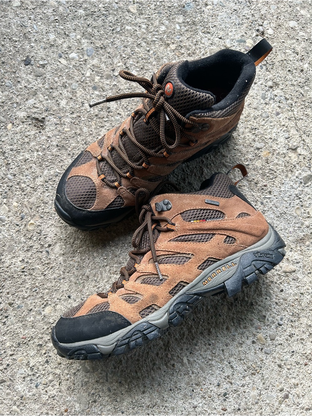 Merrell Brown Men's Hiking Boots - Waterproof Mid-Top Sz 11.5 M